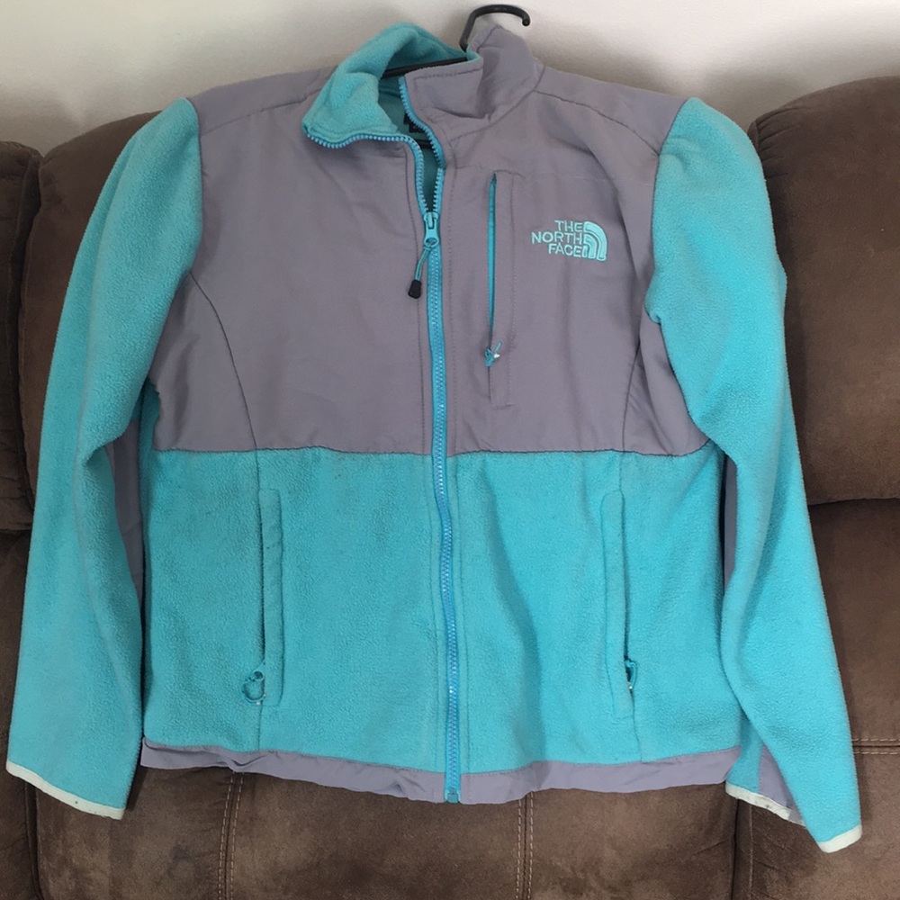 Turquoise North face jacket